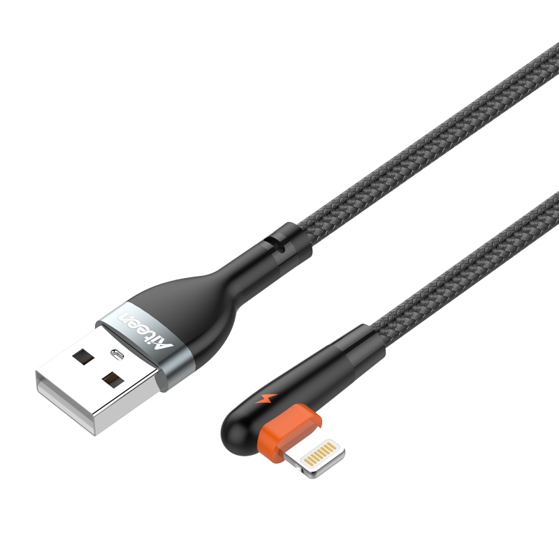 A12-LO Lightning Cable 1m 2.4A Efficiency Charging Orange Color